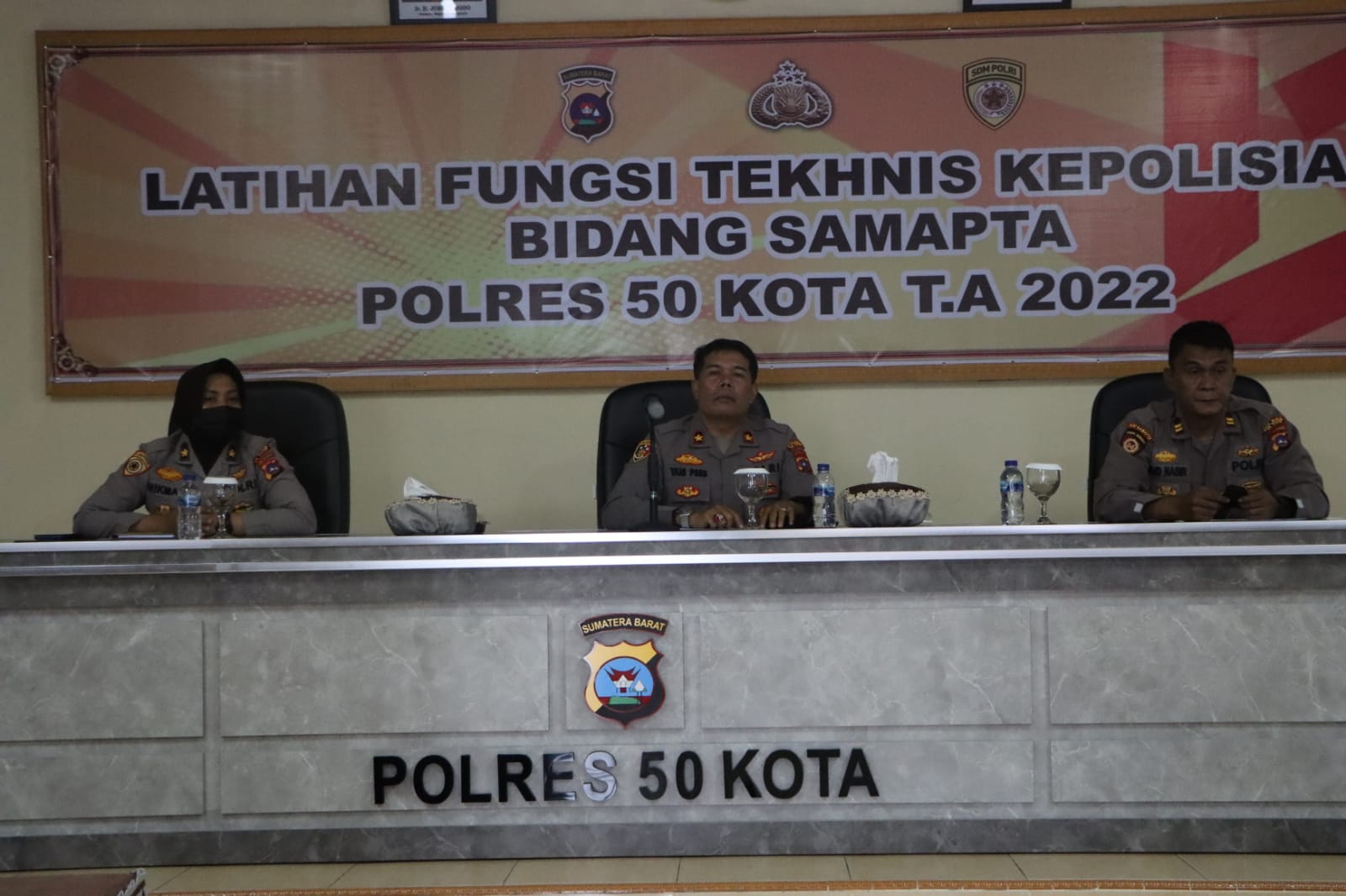 Wakapolres 50 Kota Pimpin Rakernis Fungsi Teknis Kepolisian Satsamapta.