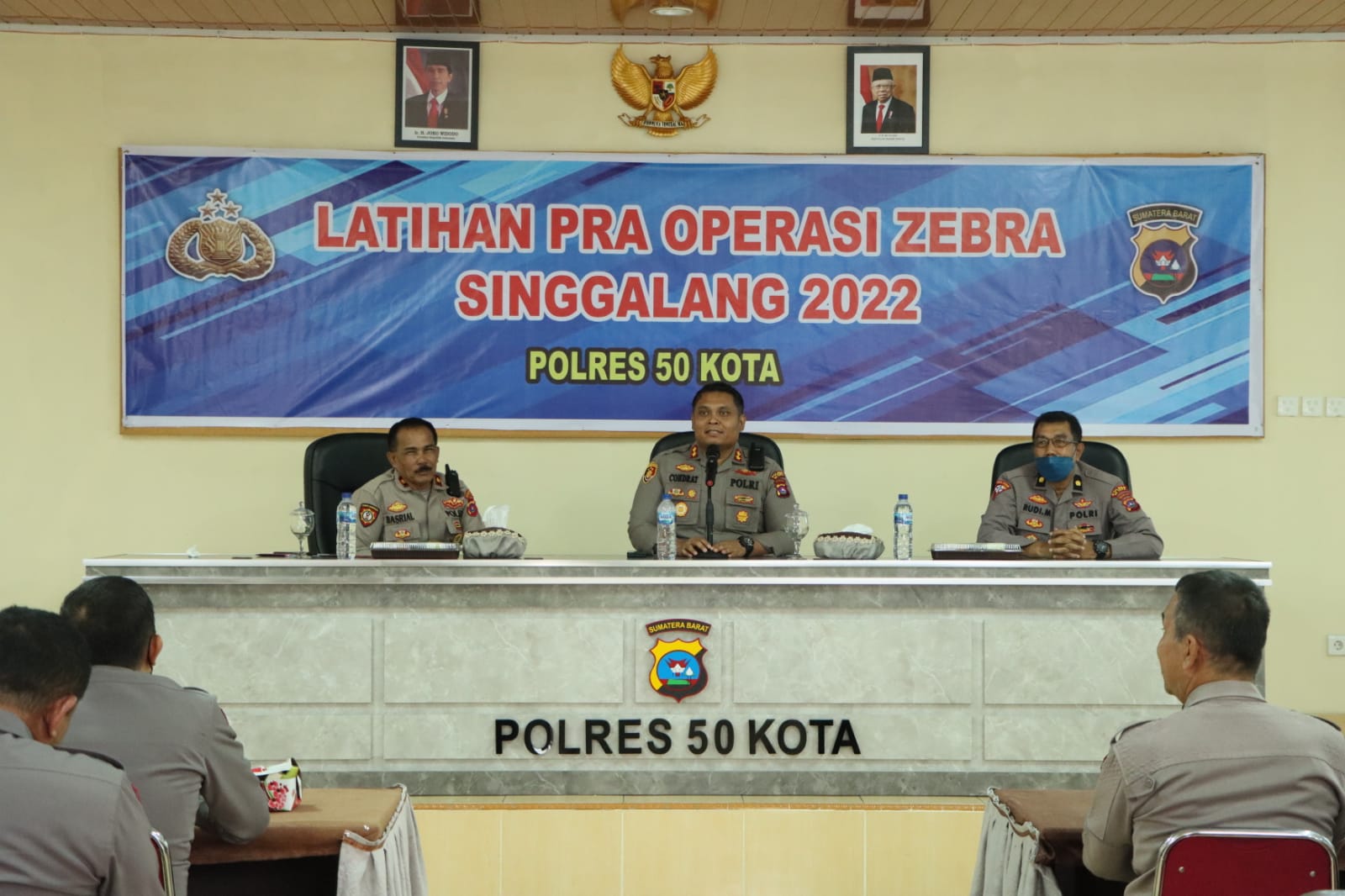 Polres 50 Kota Menggelar Latihan Pra Operasi Zebra Singgalang 2022