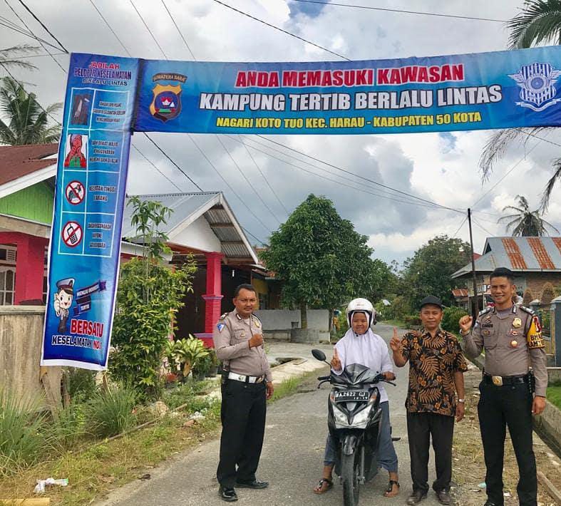 Kampung Tertib Berlalulintas, Kapolres 50 Kota: Ayo Sama-Sama Kita Bangun Budaya Berlalu Lintas Yang Tertib