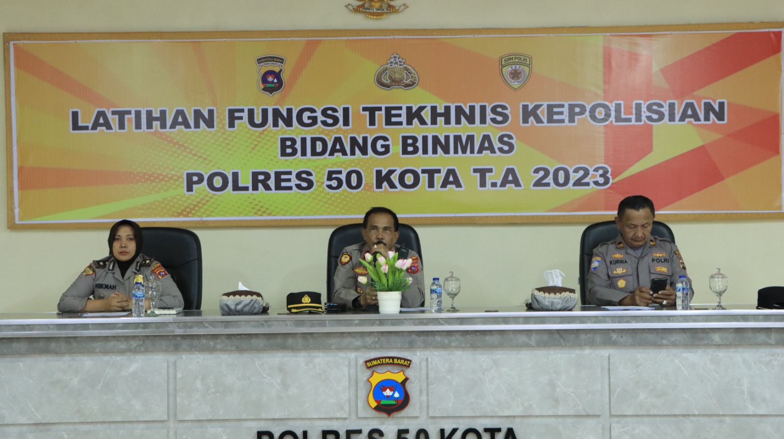 Polres 50 Kota Lakukan Pelatihan Tekhnis Kepolisian Fungsi SatBinmas