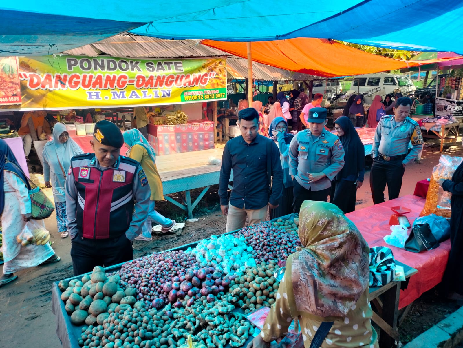 Antisipasi Gangguan Kamtibmas, Polres 50 Kota Lakukan Patroli Di Pasar Tradisional