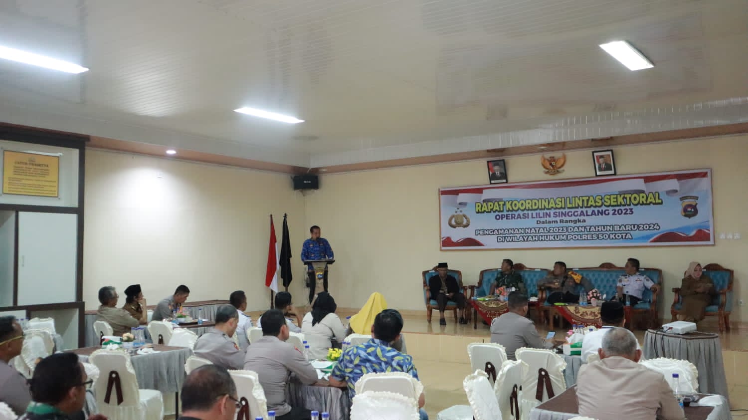 Polres 50 Kota Gelar Rapat Koordinasi Lintas Sektoral Dalam Rangka Operasi Lilin Singgalang 2023